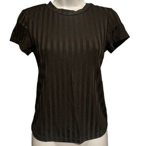 Shein Silky Ribbed Black 
Fits Small